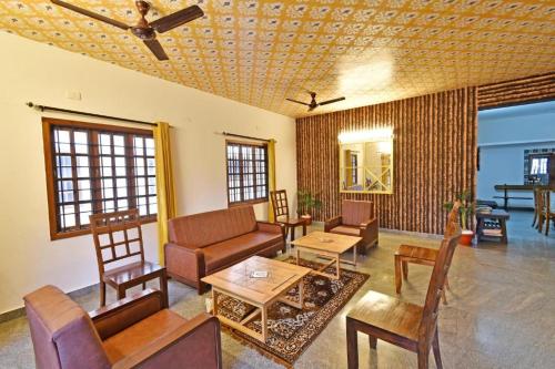 white house villa close to rock beach