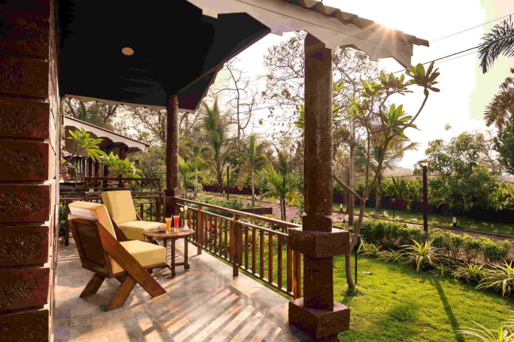 crimson bricks and woods resort cottages karjat