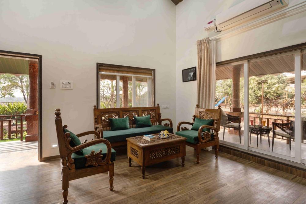 crimson bricks and woods resort cottages karjat