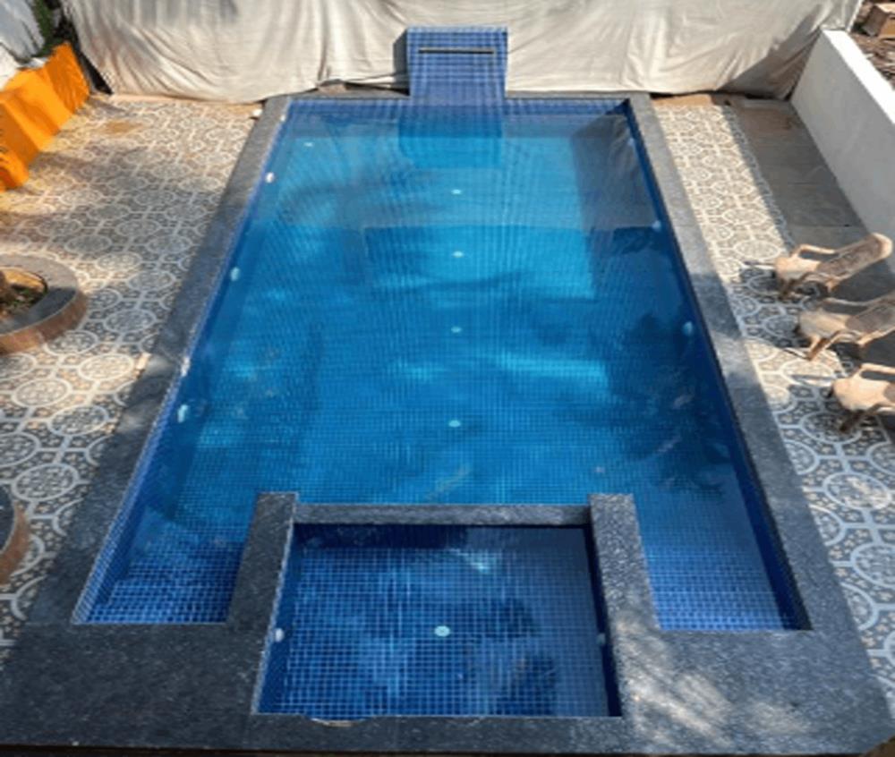 aura rooms and swimming pool calangute