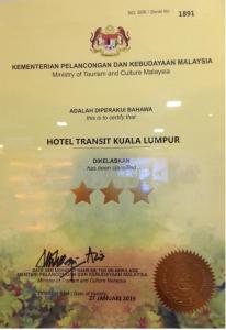 Hotel Transit Kuala Lumpur,Chow Kit>>Bukit Bintang,3 star