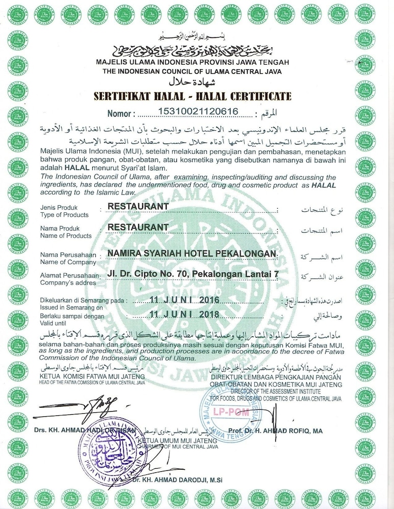 hotel namira syariah pekalongan