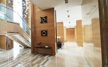 spacious studio room at grand sungkono lagoon apartment