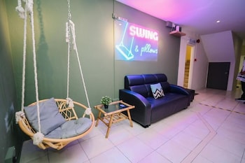 swing and pillows at penang road