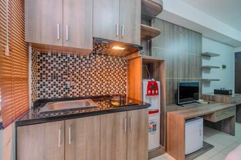 elegant studio apartment metropark condominium jababeka