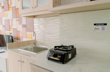 comfortable and cozy studio room at bintaro icon apartment