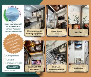 cool tagaytay with free parking space at basement