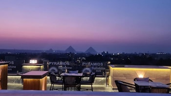 pyramids sunshine view